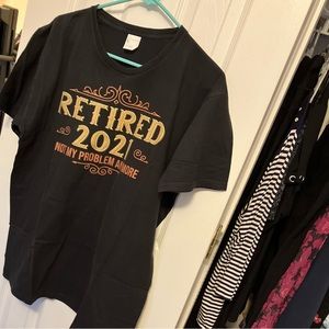 Retired Graphic Print Crewneck T-shirt